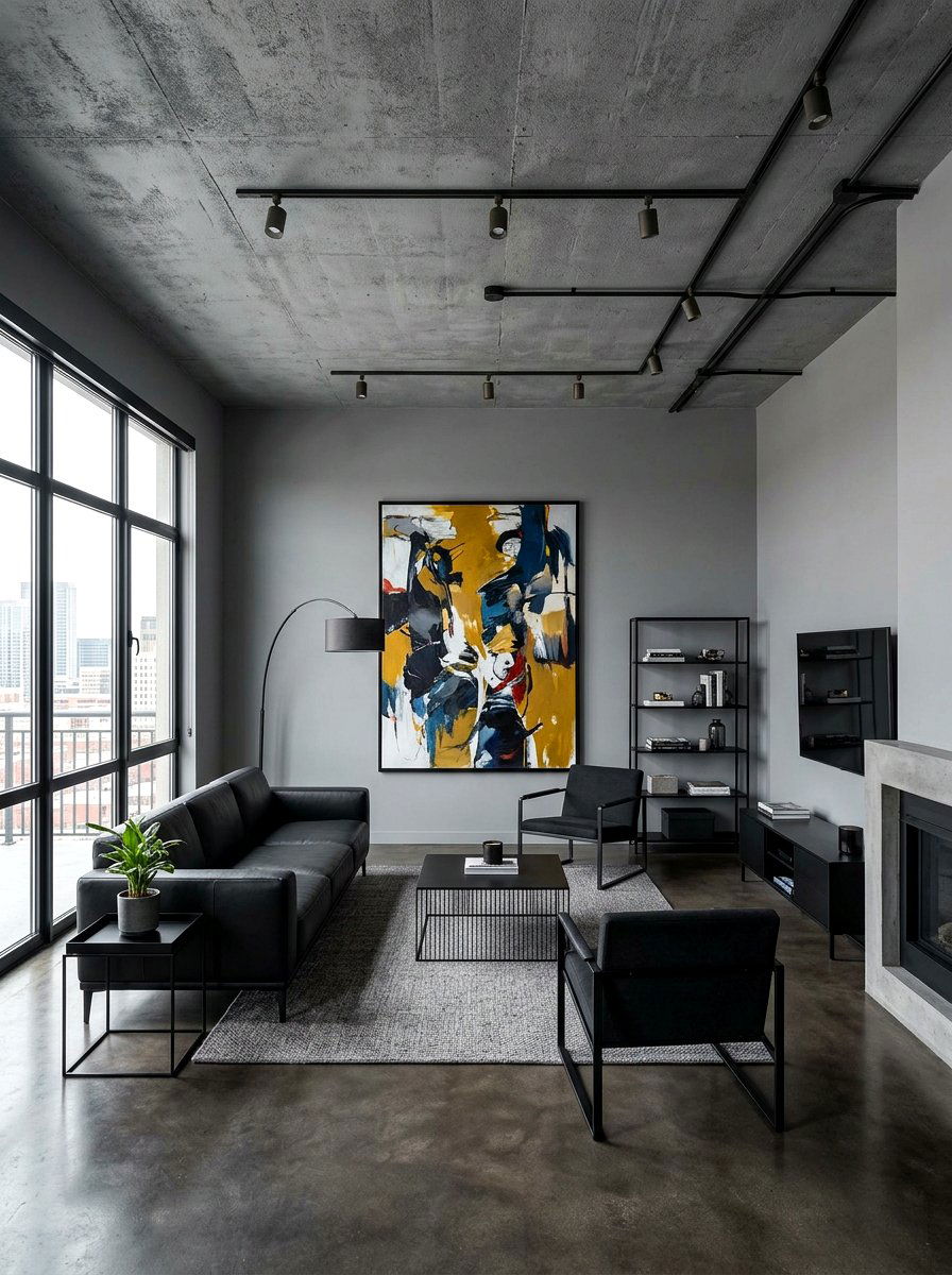 Steel grey ceiling color - 30 ceiling drench living room ideas