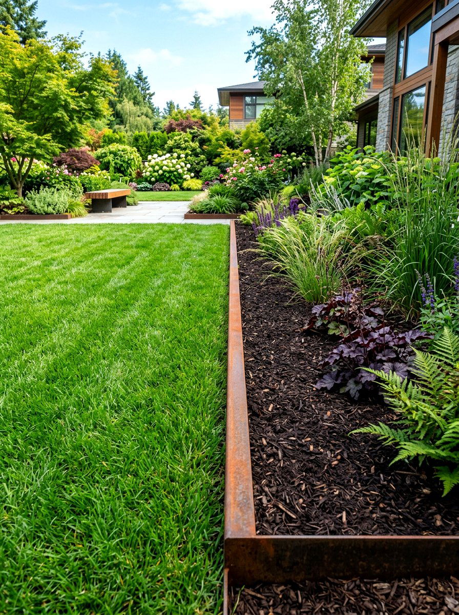 Steel landscape edging - 30 lawn edging ideas
