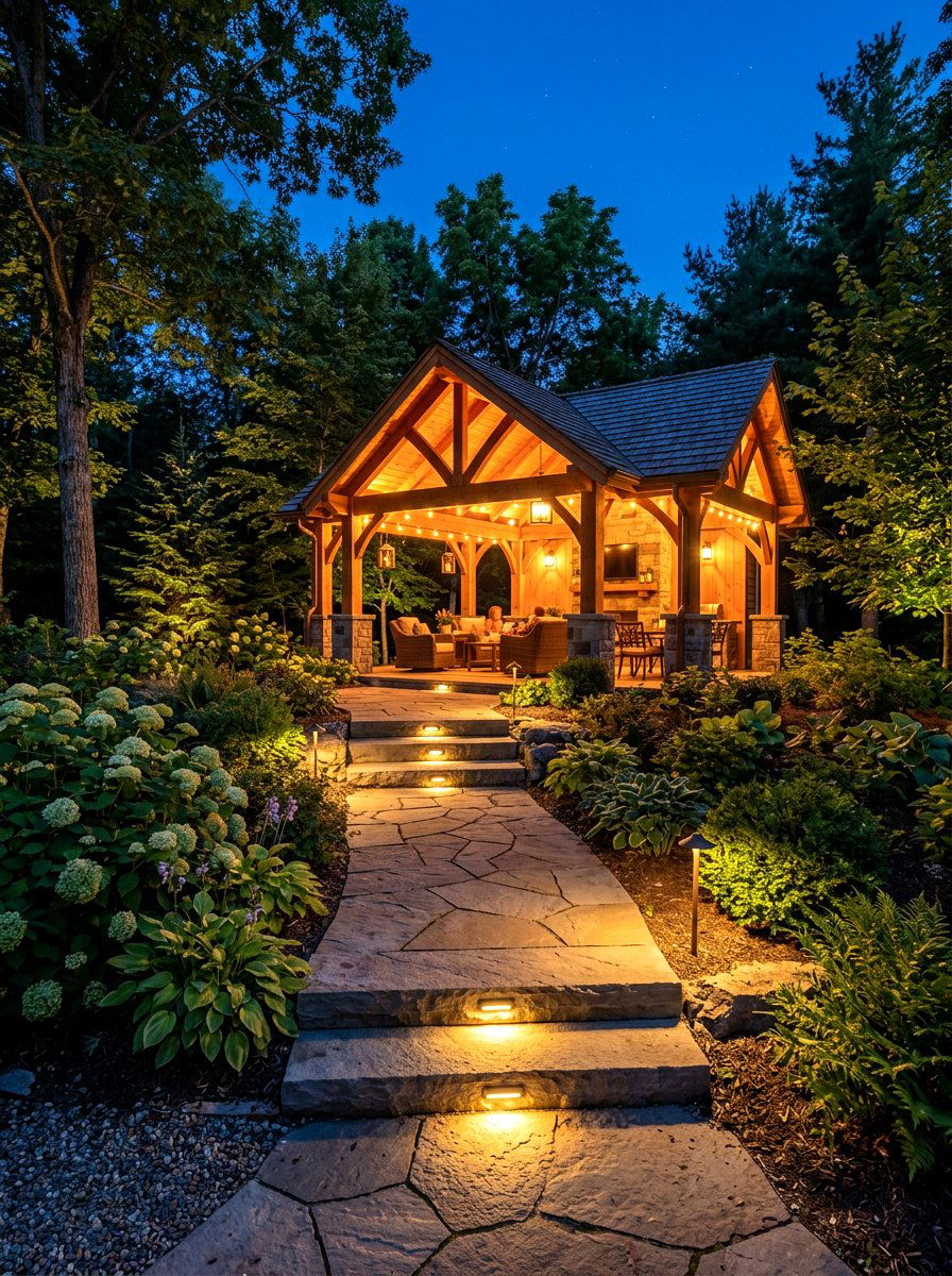 Step And Path Lighting - 30 pavilion lighting ideas