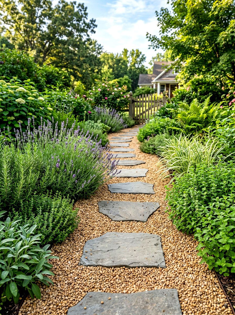 Stepping Stone Gravel Trail - 30 gravel garden ideas
