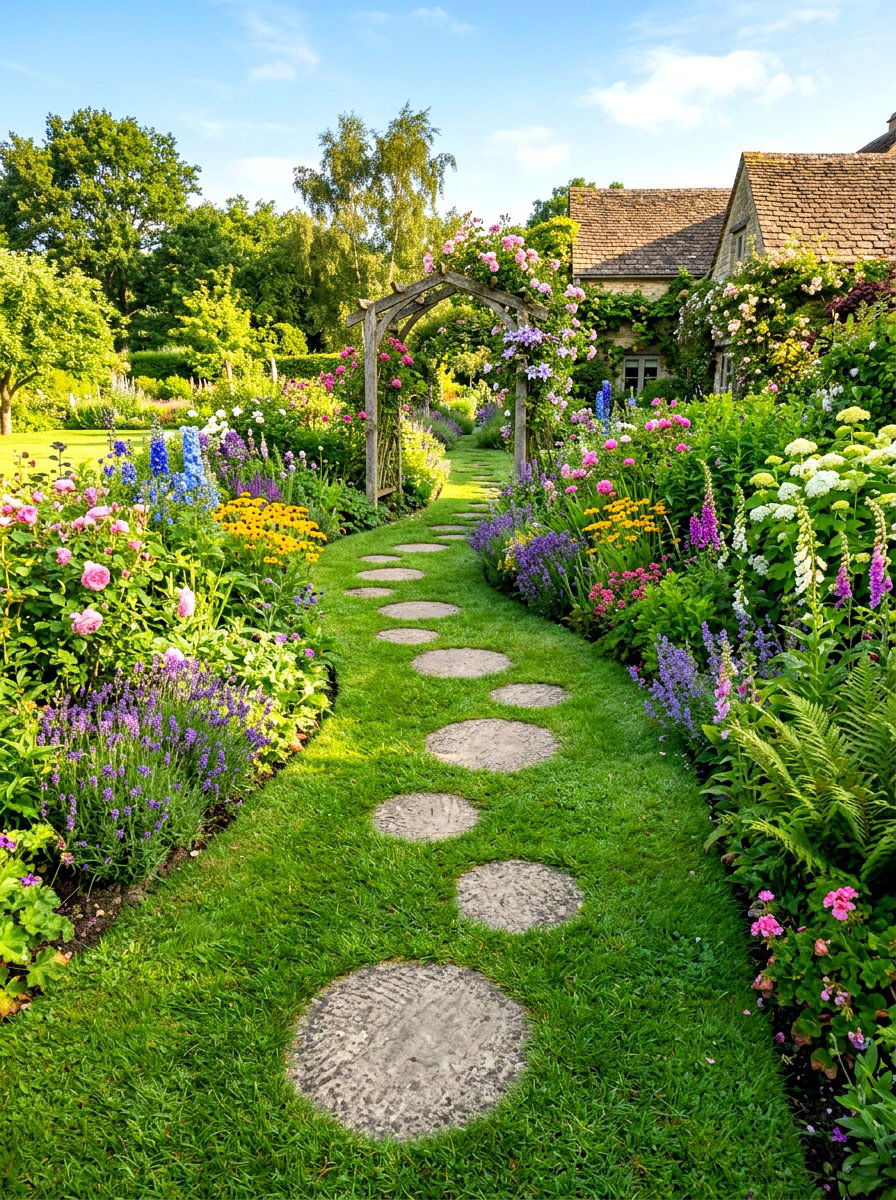 Stepping Stone Path - 30 budget landscaping ideas