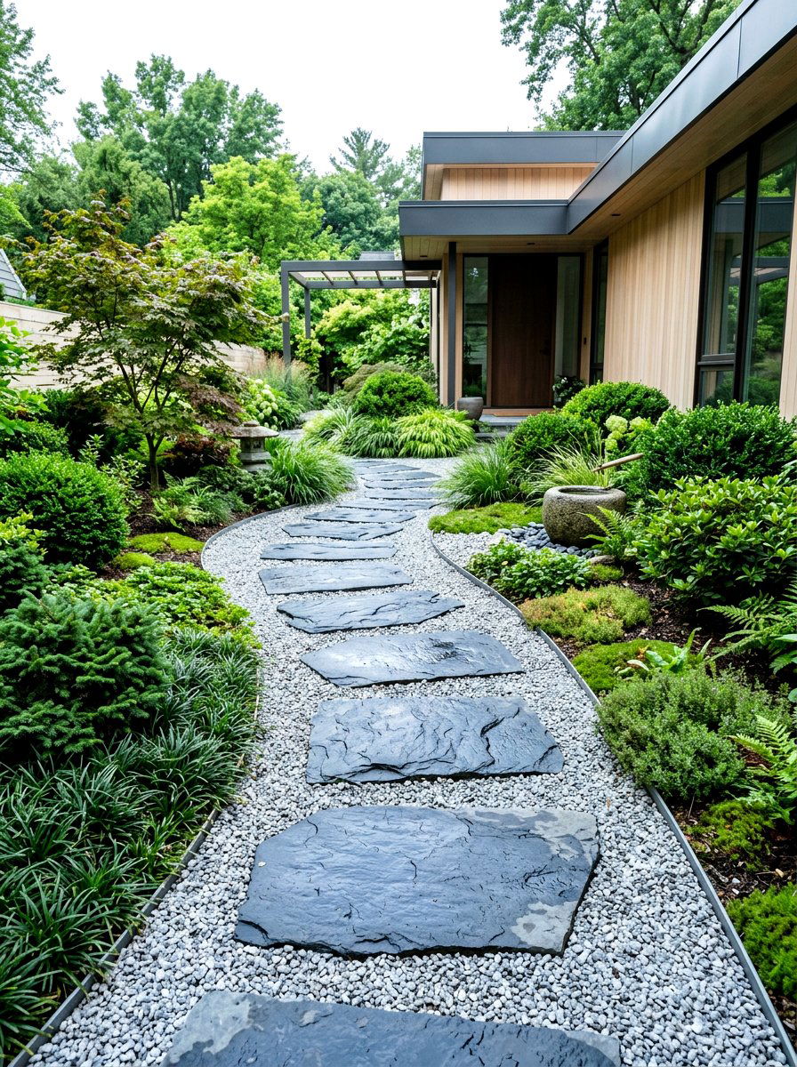 Stepping Stone Path - 30 drought tolerant front yard ideas
