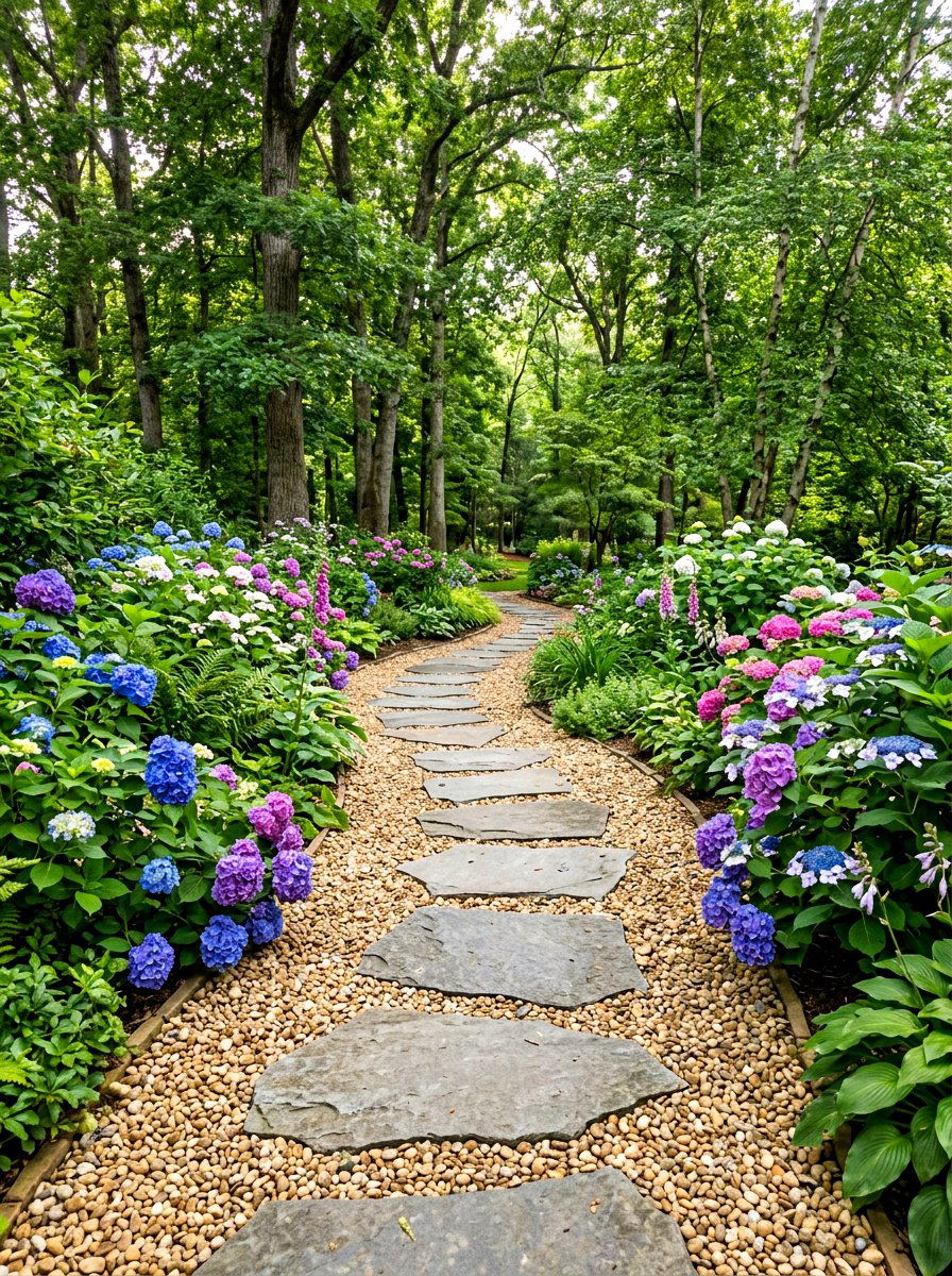 Stepping Stone Path - 30 pebble garden ideas