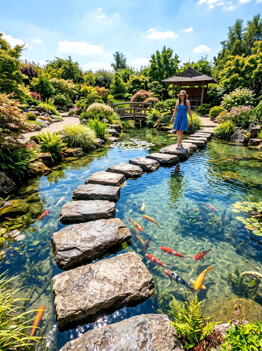 Stepping Stone Pond - 30 koi pond ideas