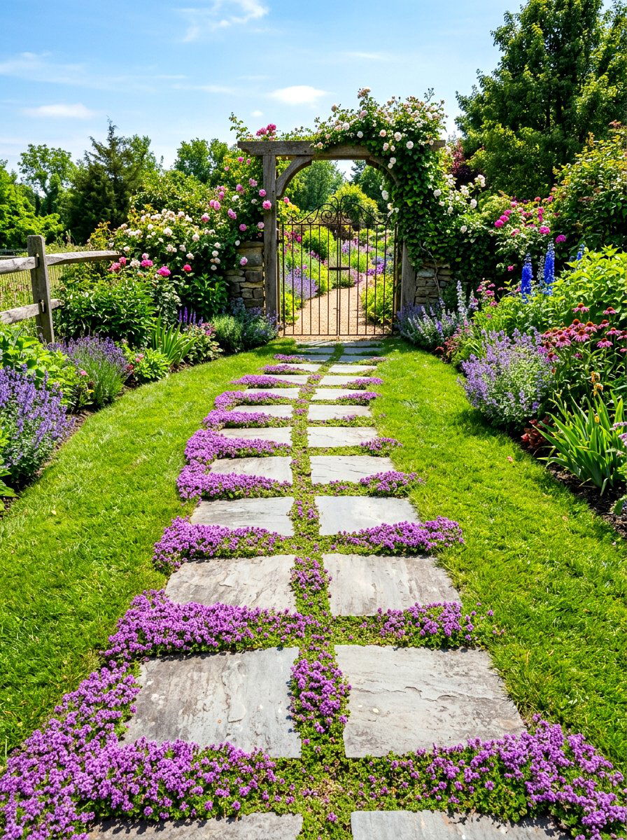 Stepping Stone Walkway - 30 budget backyard ideas