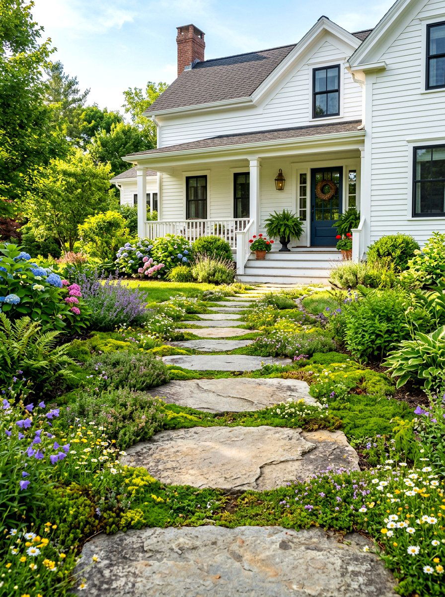 Stepping Stones - 30 front lawn alternative ideas