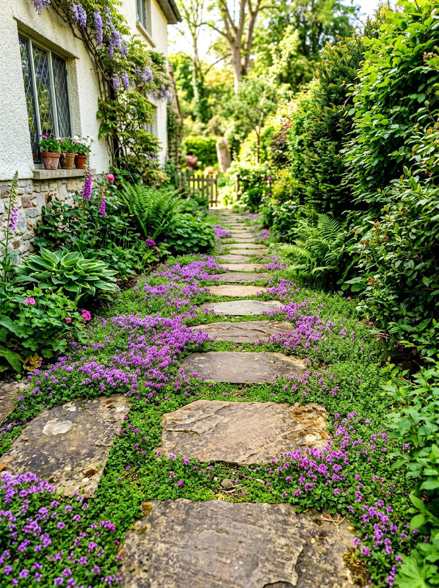 Stepping Stones - 30 side yard garden ideas