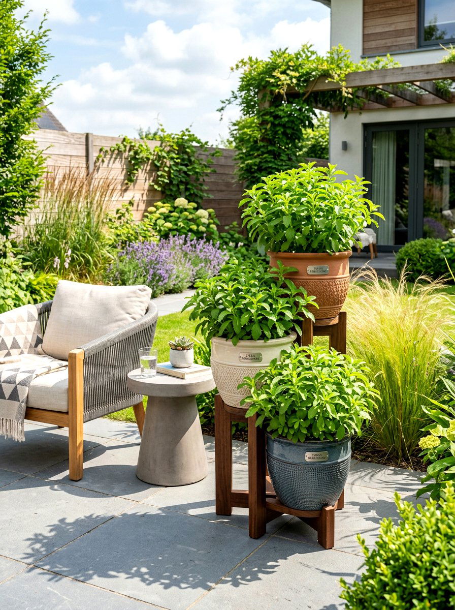 Stevia Container Garden - 30 tea herb garden ideas