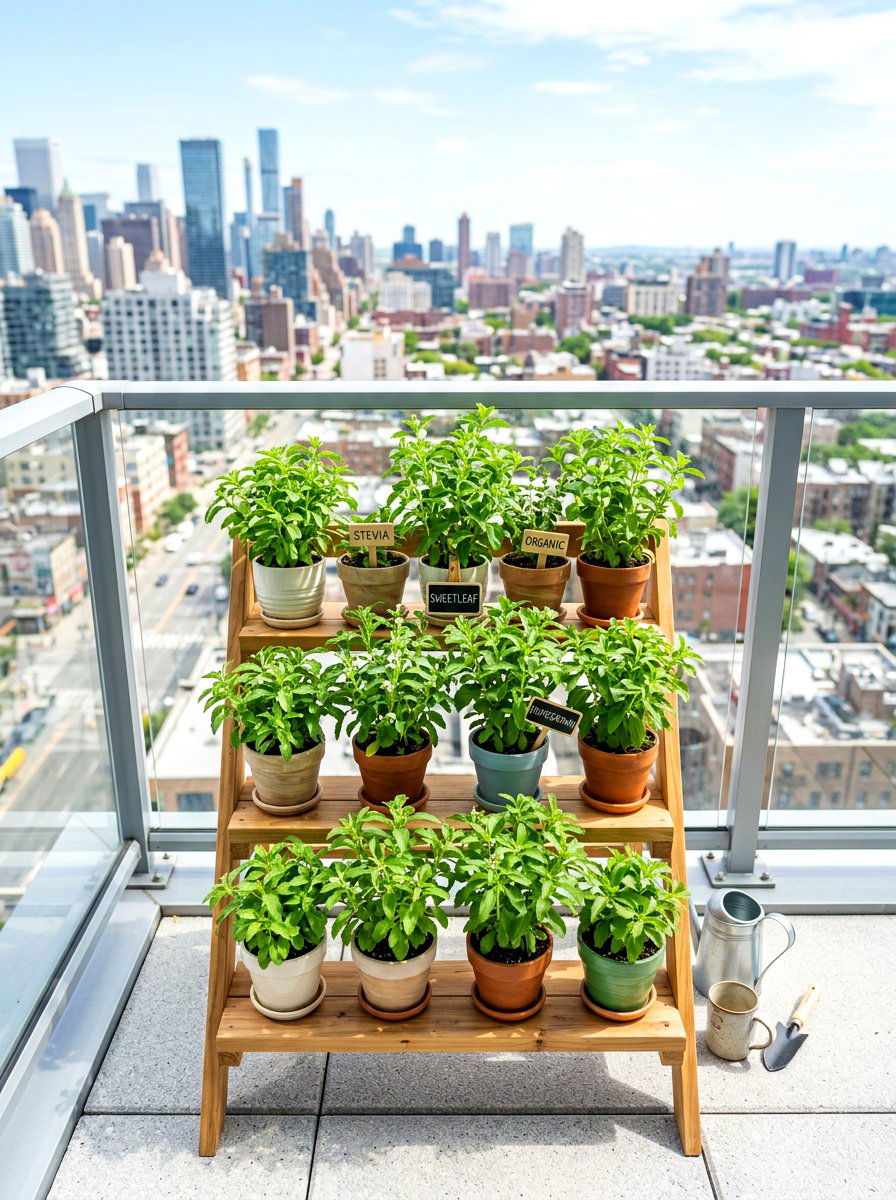 Stevia Container Garden - 30 sensory herb garden ideas