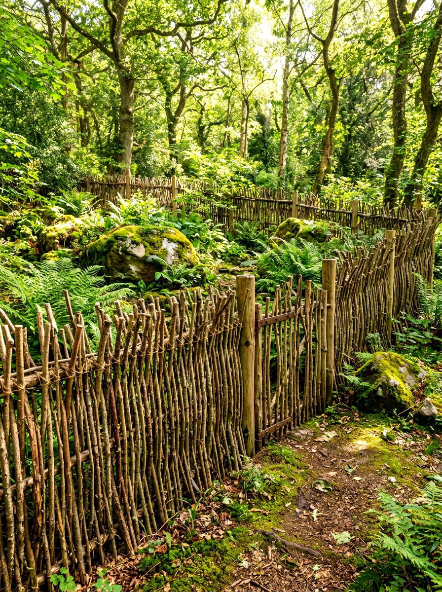 Stick Fence - 30 rustic fence ideas