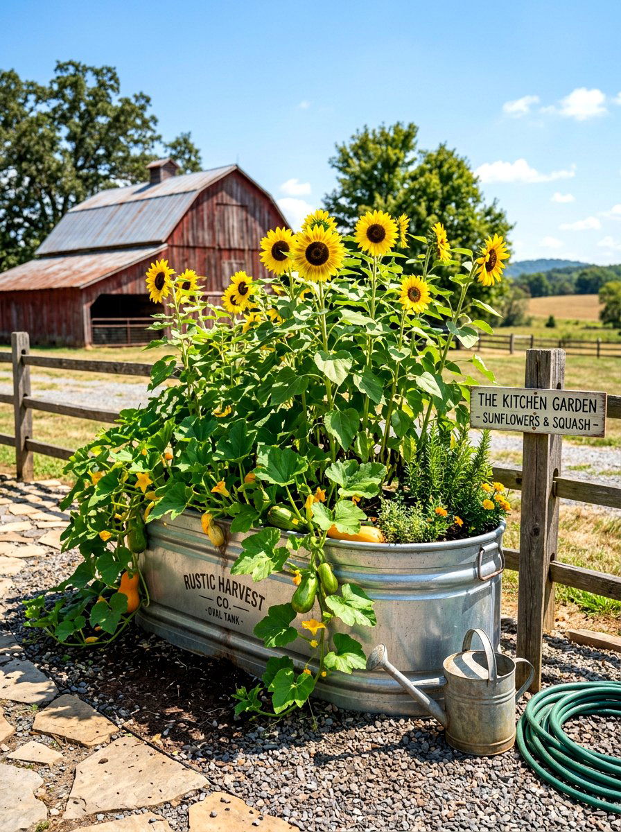 Stock Tank Garden Bed - 30 metal raised bed ideas
