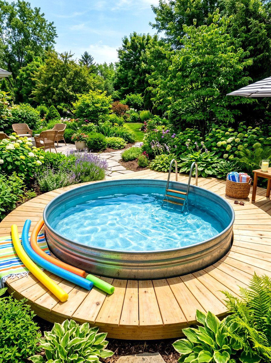 Stock Tank Pool - 30 entertainer backyard ideas