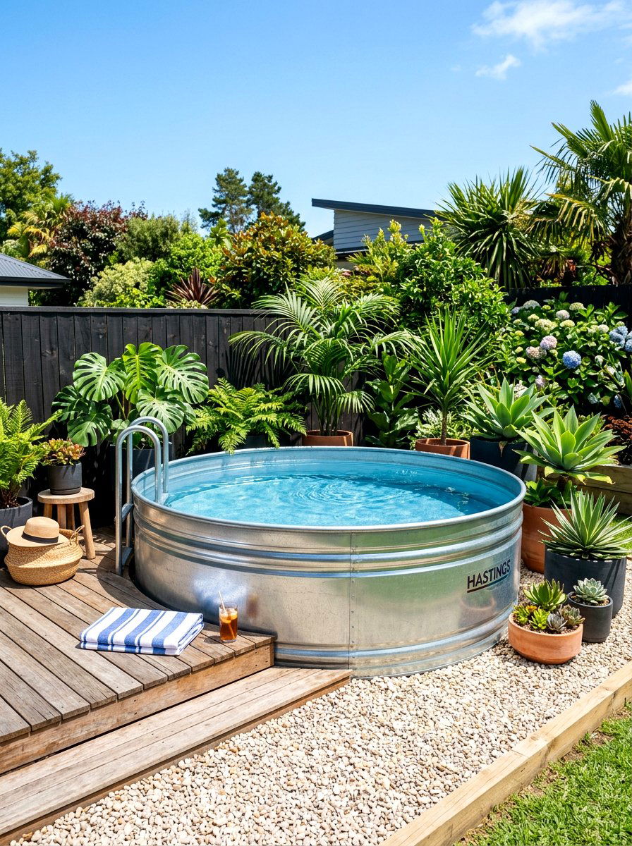 Stock Tank Pool - 30 backyard staycation ideas