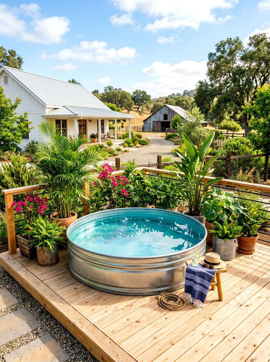 Stock Tank Pool - 30 backyard makeover ideas