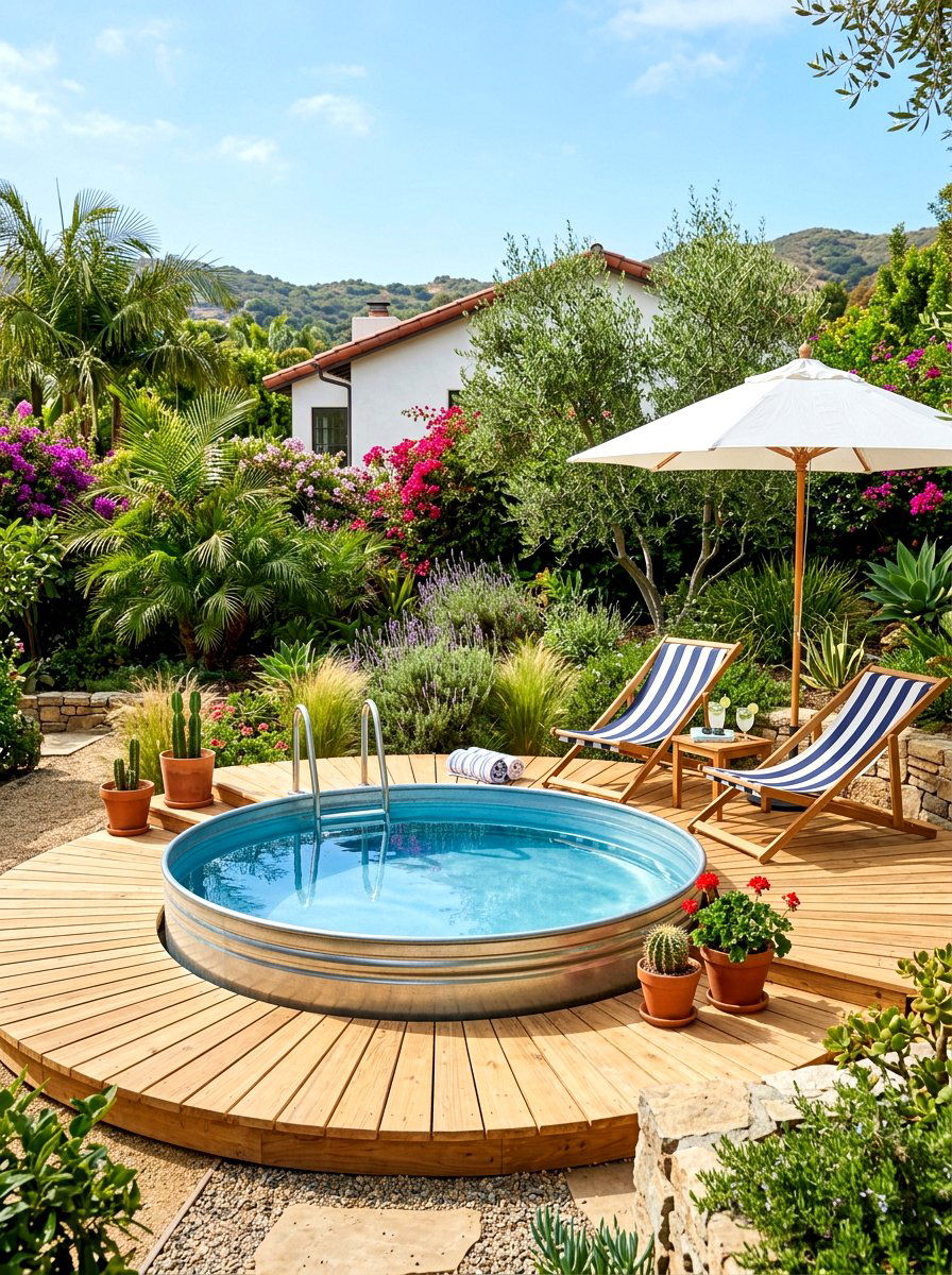 Stock Tank Pool - 30 backyard landscaping ideas
