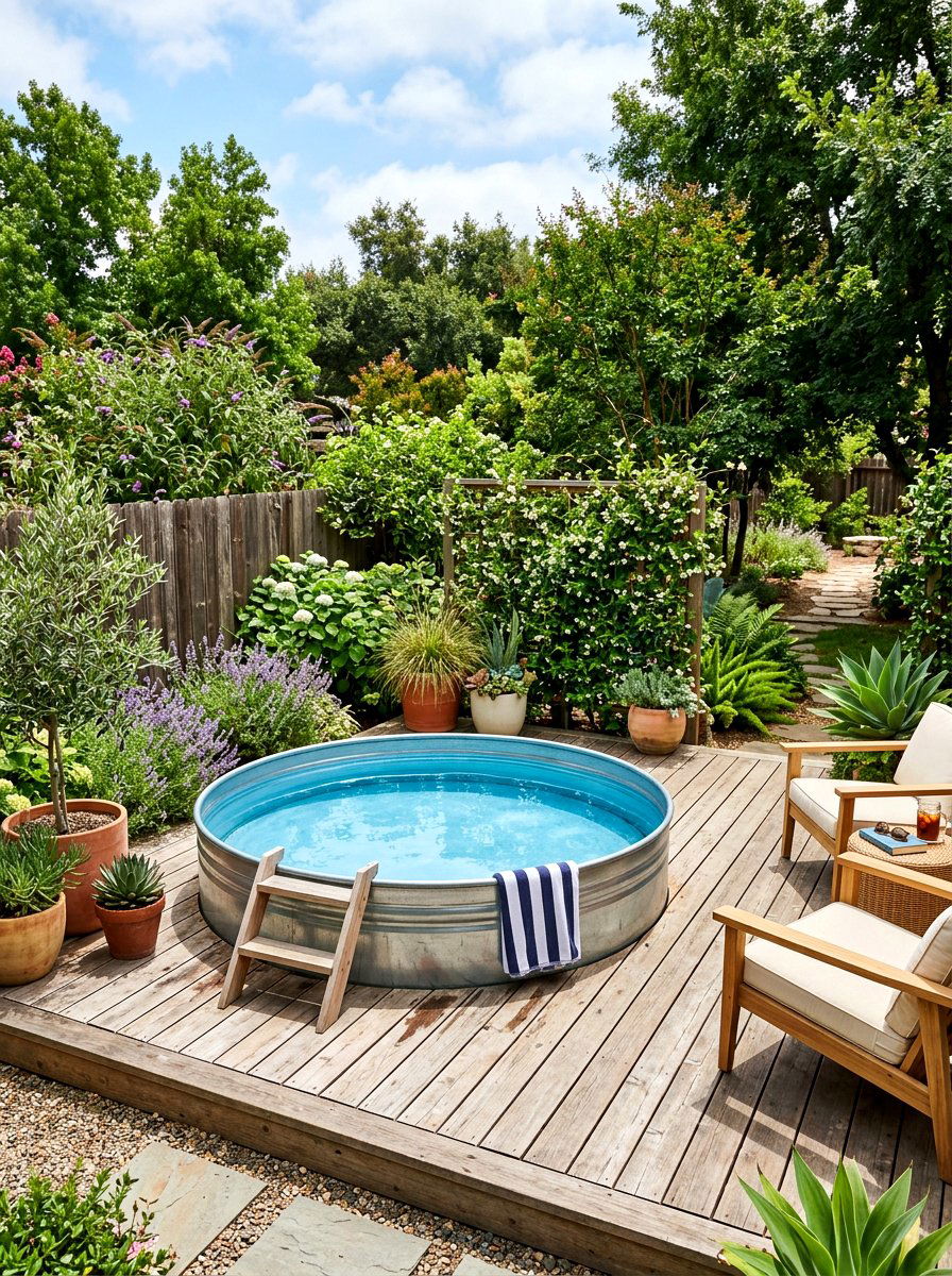 Stock Tank Pool - 30 backyard hosting ideas