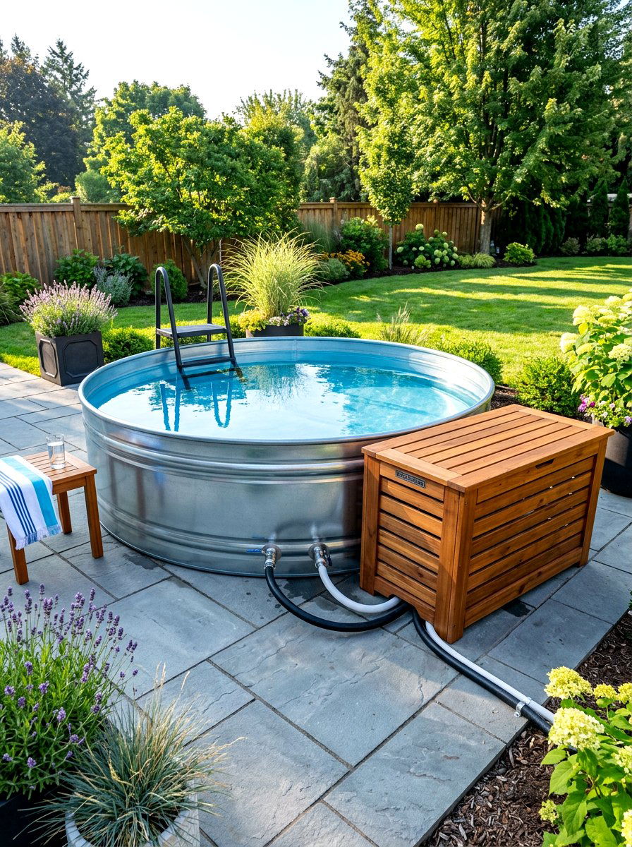 Stock Tank Pool With Filter System - 30 stock tank pool ideas