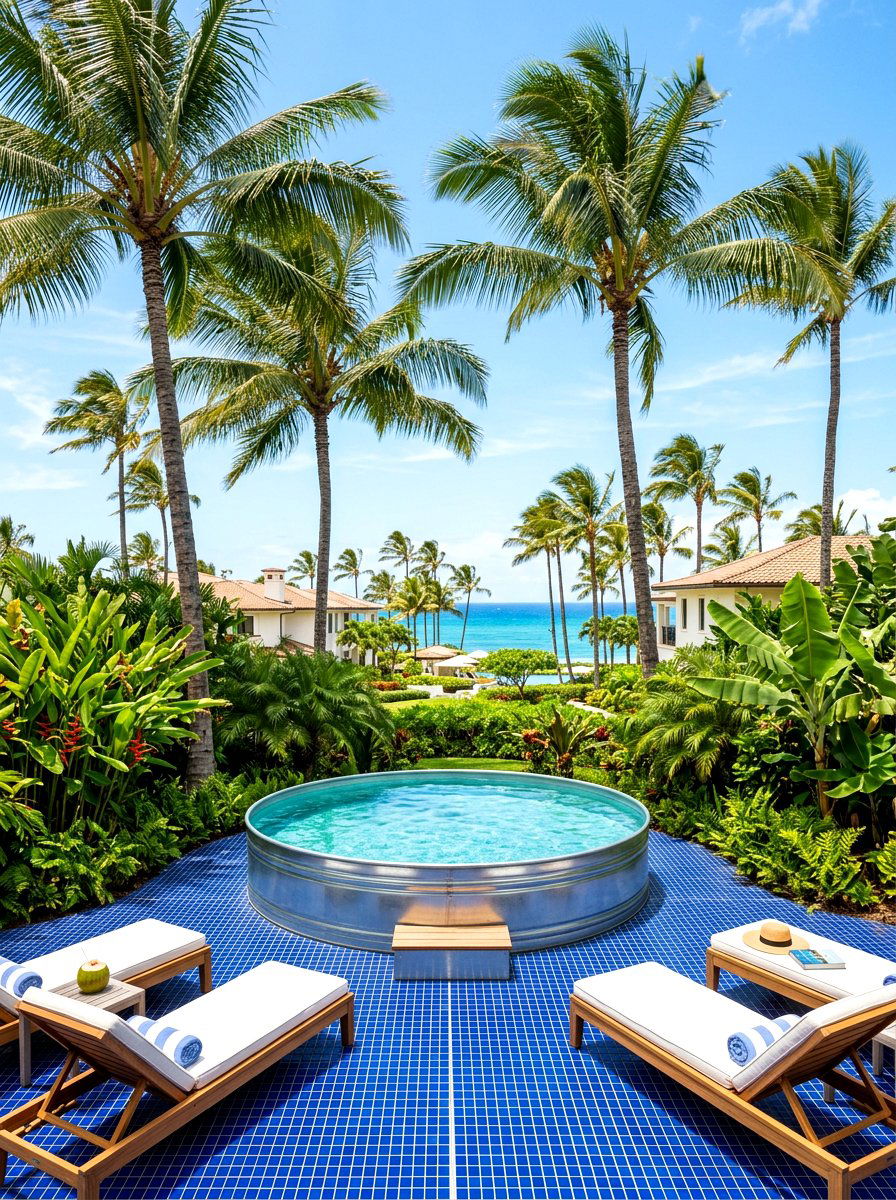 Stock Tank Pool With Palm Trees - 30 stock tank pool ideas
