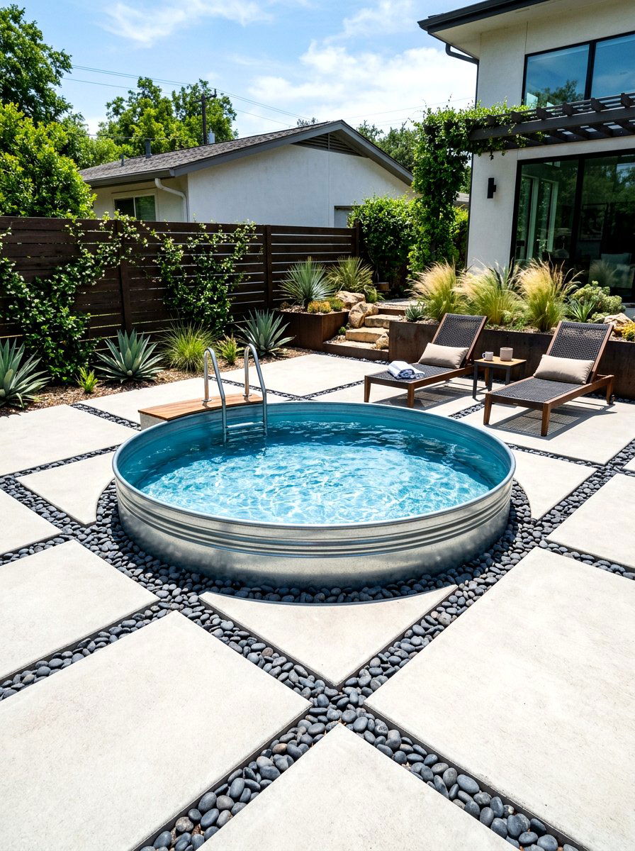 Stock Tank Pool With Pavers - 30 stock tank pool ideas