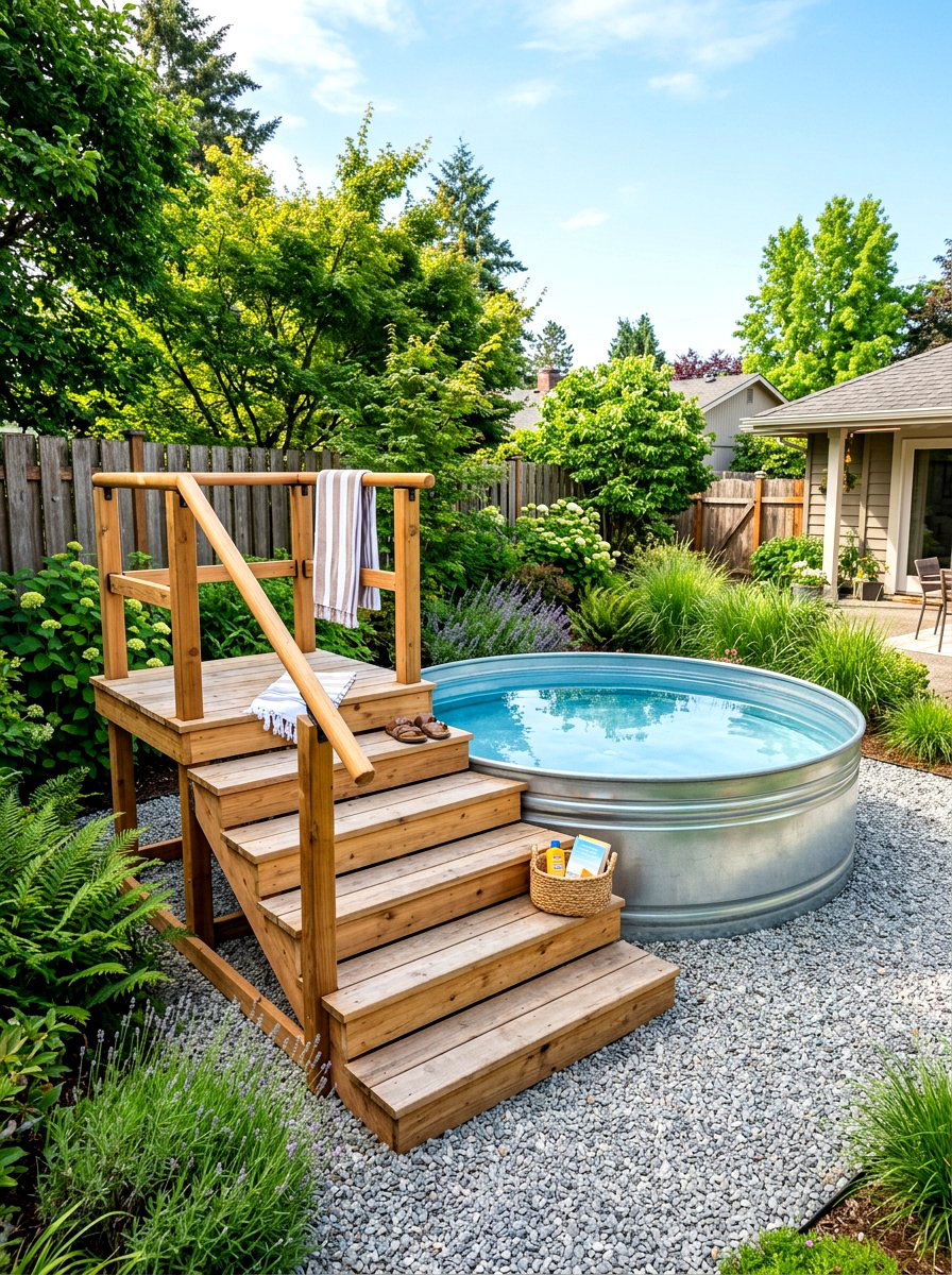 Stock Tank Pool With Stairs - 30 stock tank pool ideas