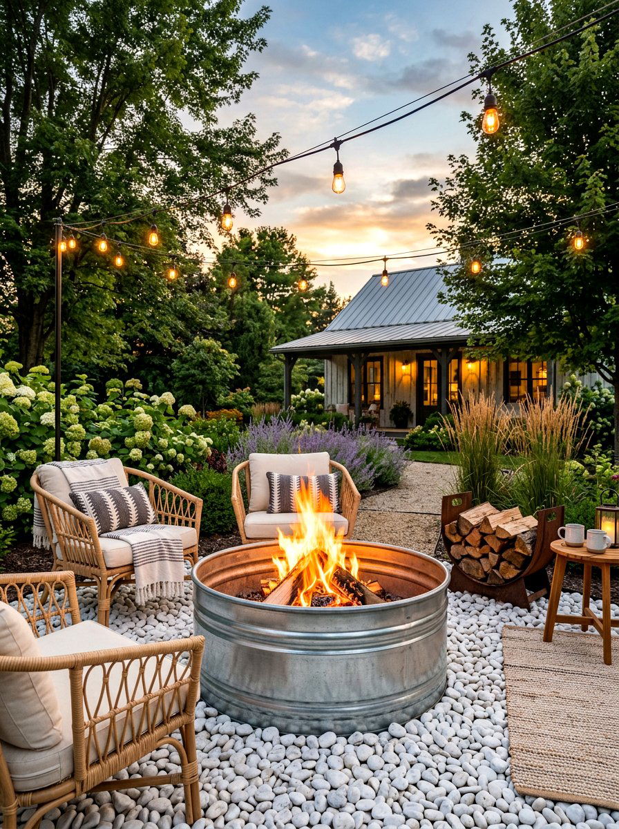 Stock tank fire pit - 30 diy style fire pit ideas