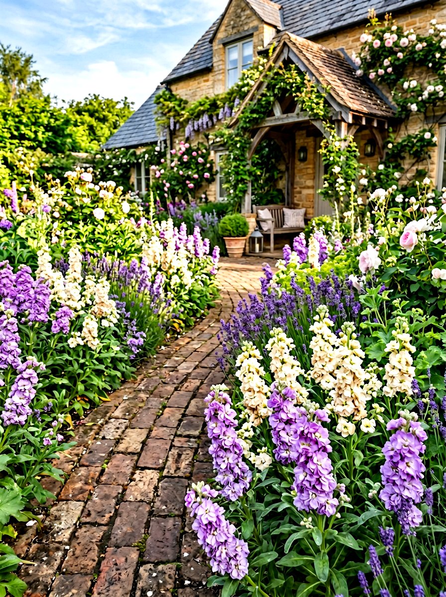 Stocks fragrant border - 30 annual flower border ideas