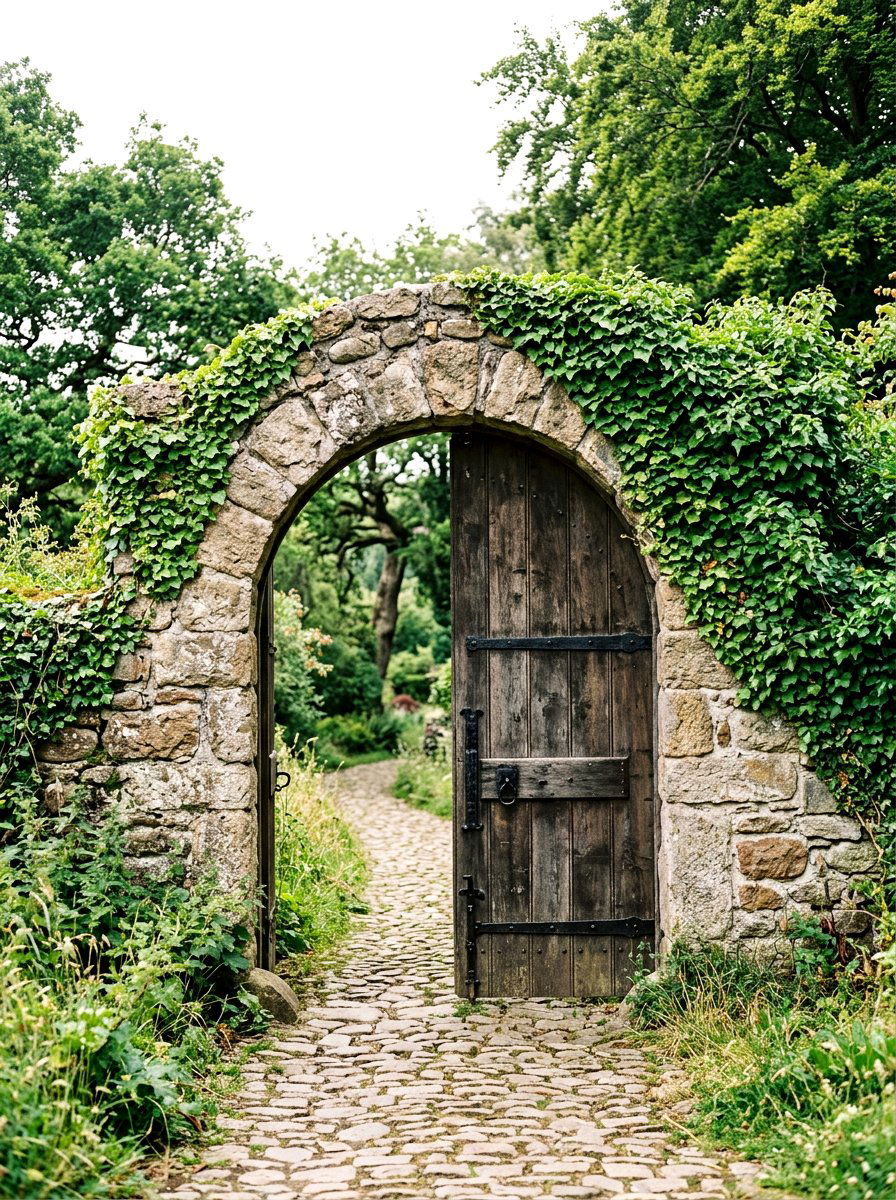 Stone Archway Gate - 30 garden gate entrance ideas