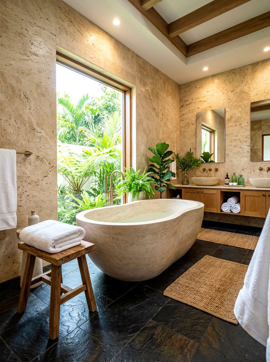Stone Bathroom Design - 30 quiet room decor ideas