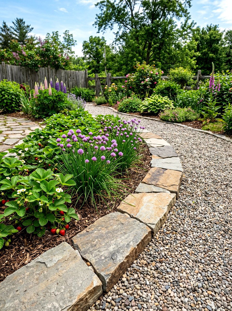 Stone Bed Border - 30 potager garden ideas