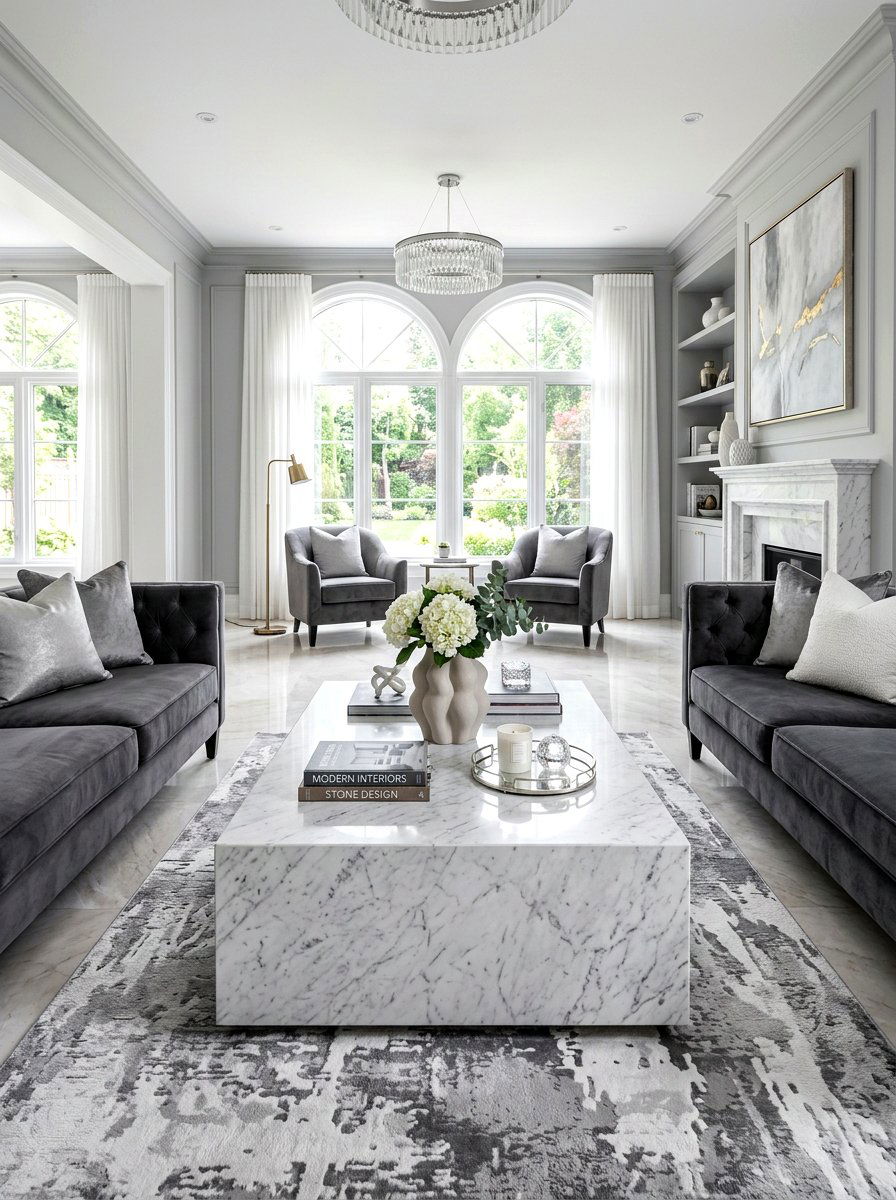 Stone Coffee Table - 30 nontoxic home decor ideas