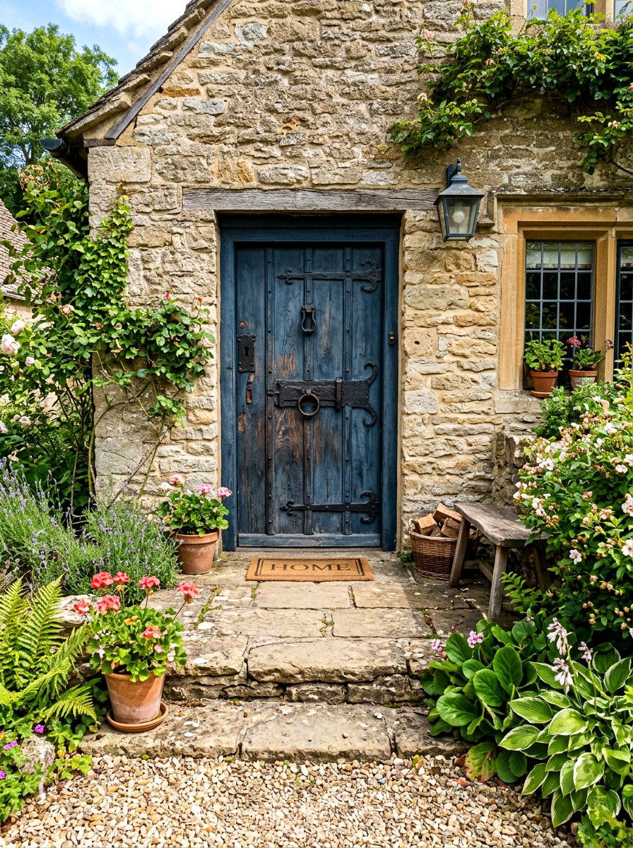 Stone Cottage Front Door - 30 cottage front door ideas