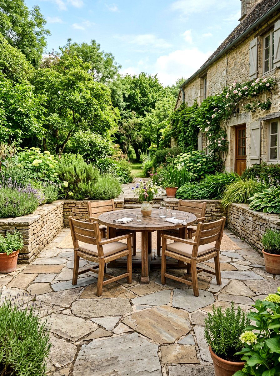 Stone Courtyard Patio - 30 courtyard conversation area ideas