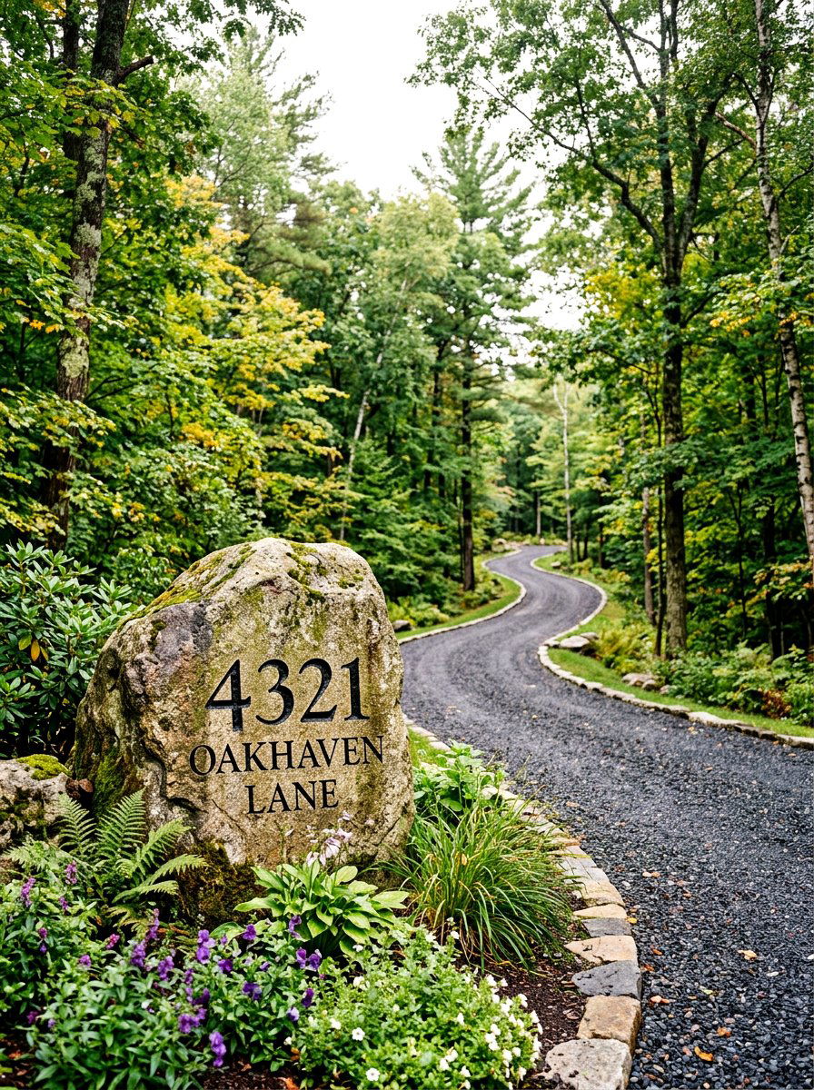 Stone Engraved House Number - 30 house number sign ideas luxury