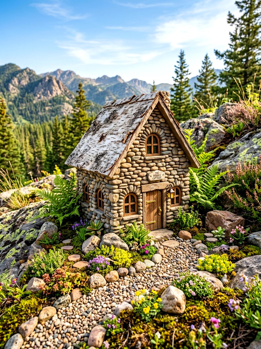 Stone Fairy Garden House - 30 fairy garden ideas
