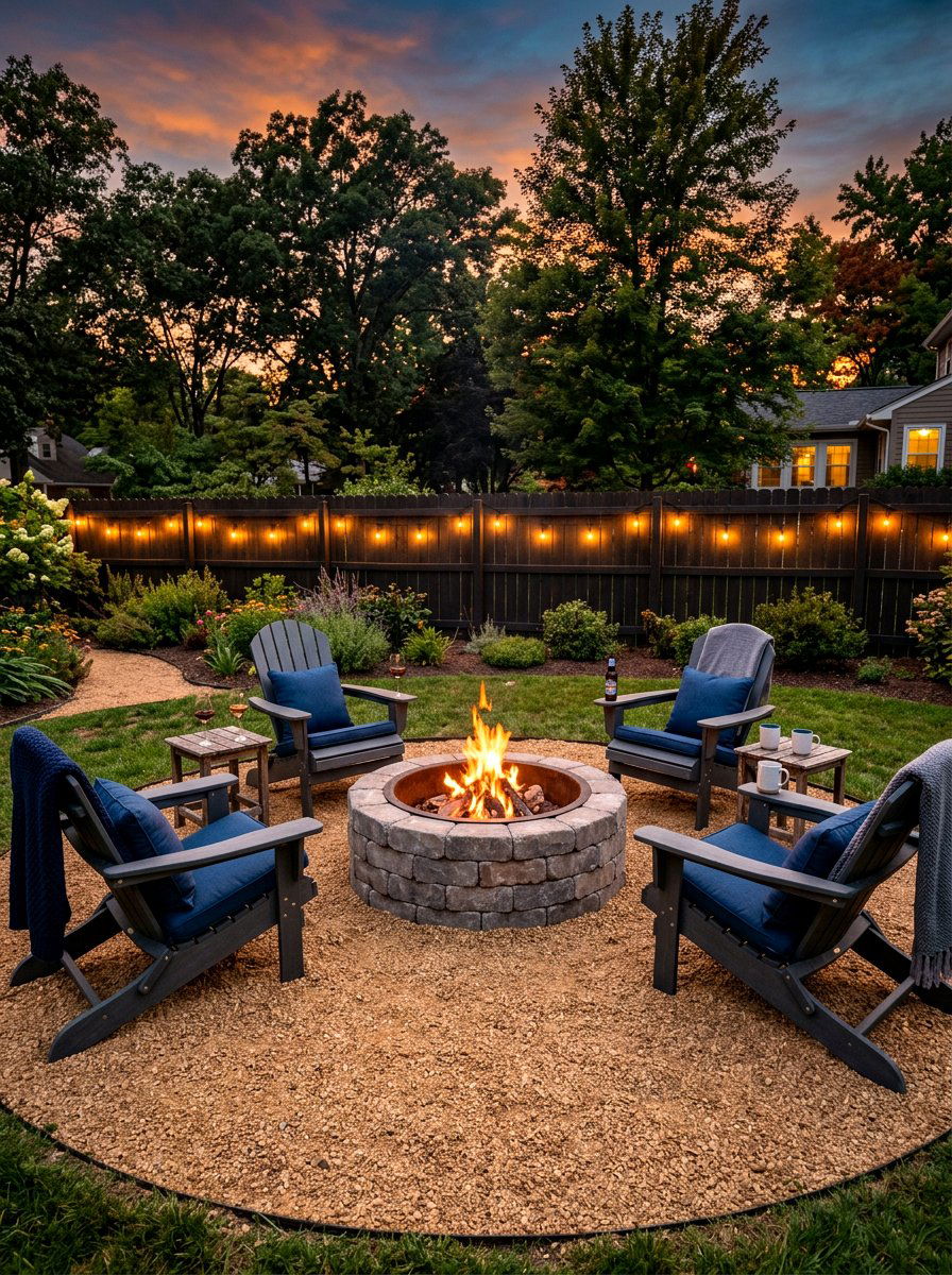 Stone Fire Pit Area - 30 budget garden ideas