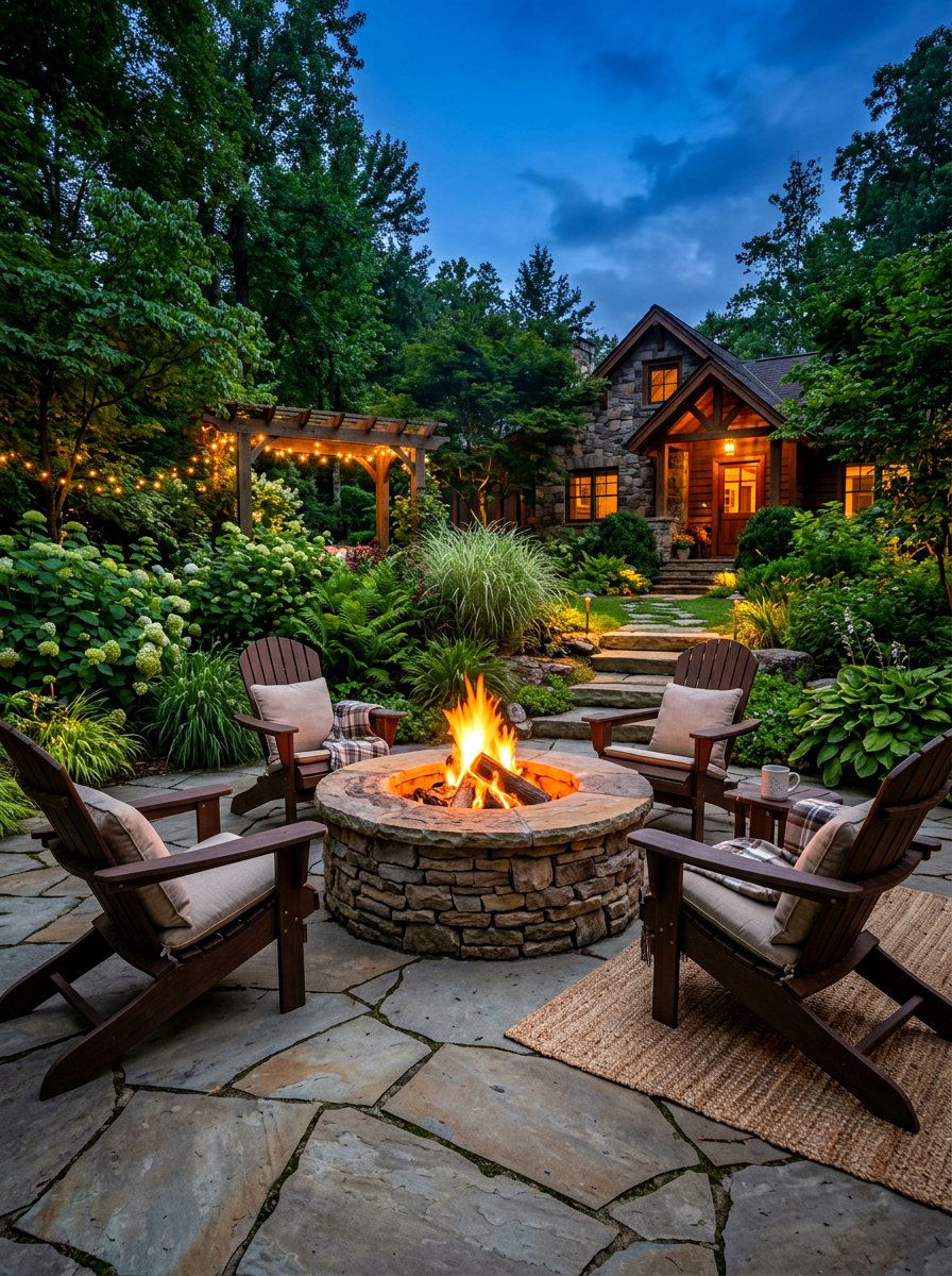 Stone Fire Pit Patio - 30 fire pit patio ideas