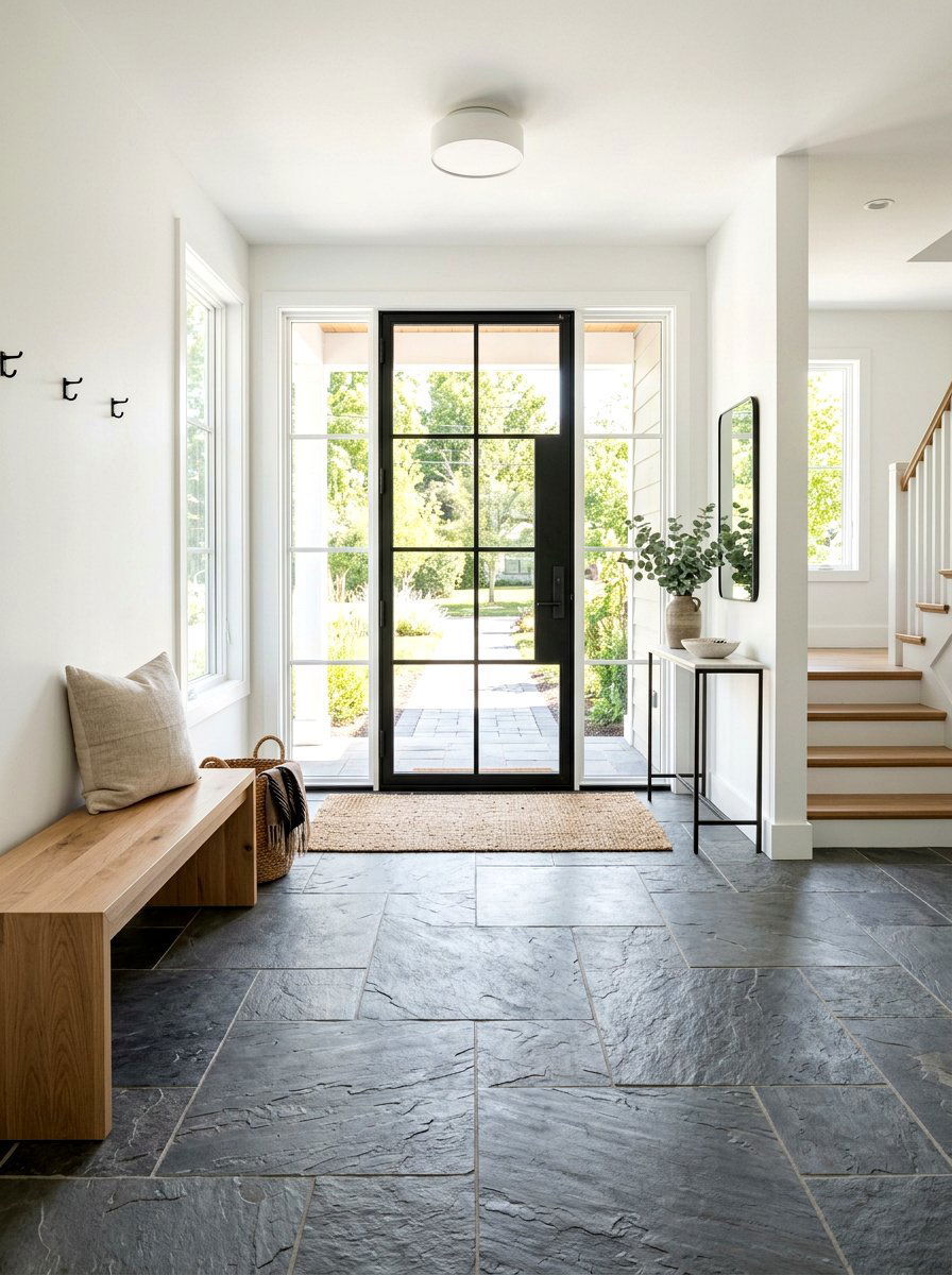 Stone Floor Entryway - 30 warm welcome entryway ideas