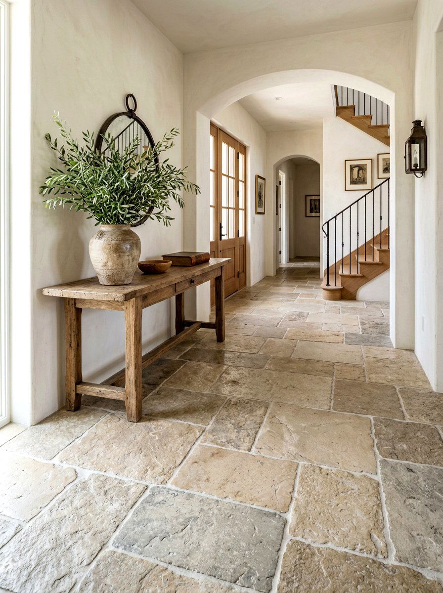 Stone Floor Foyer - 30 old world entryway ideas