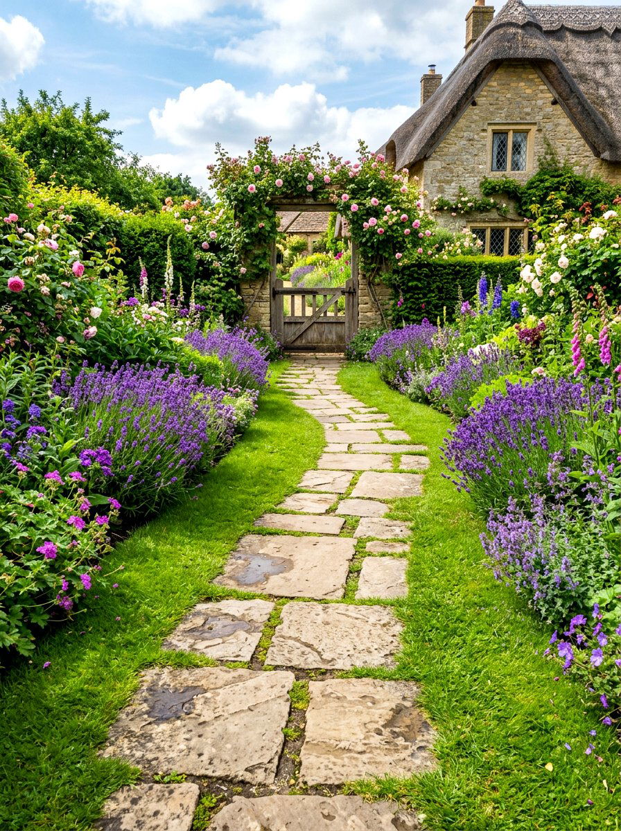 Stone Garden Path - 30 indoor outdoor living ideas