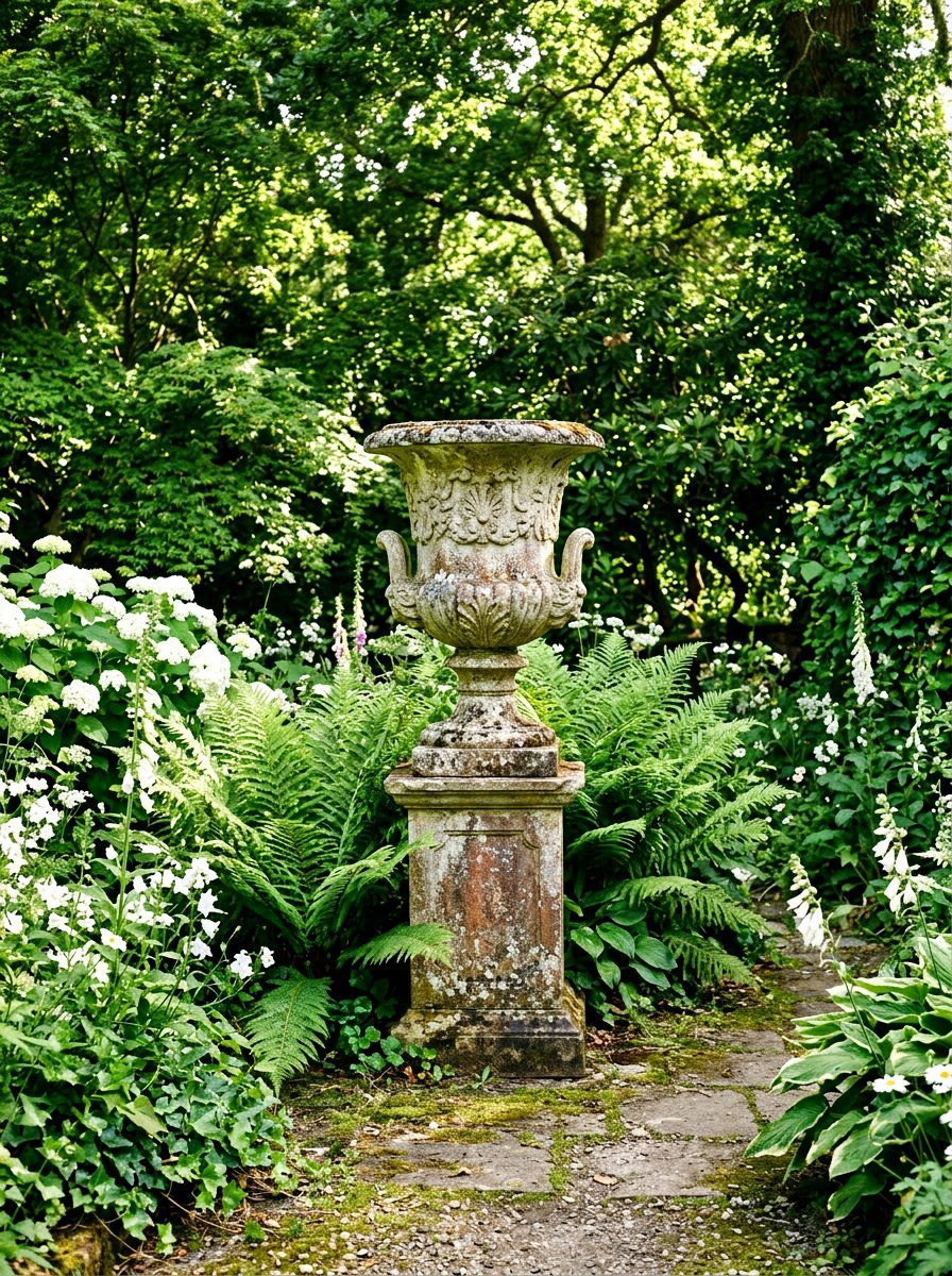 Stone Garden Statue - 30 English garden ideas