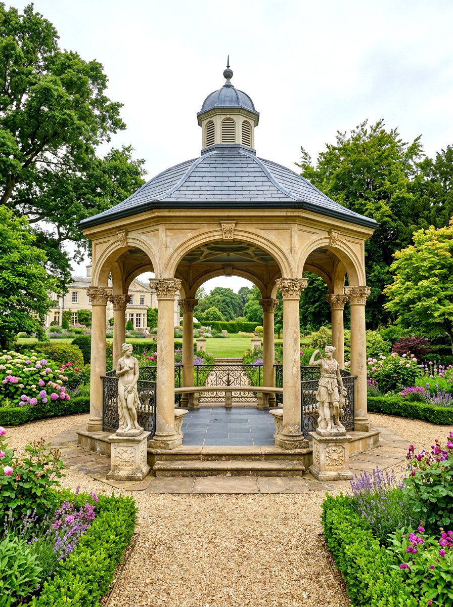 Stone Gazebo - 30 gazebo decorating ideas