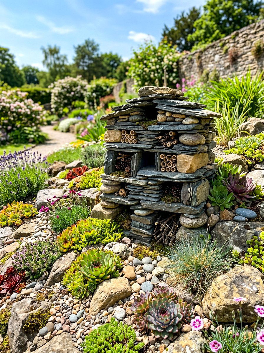 Stone Insect Home - 30 insect hotel ideas