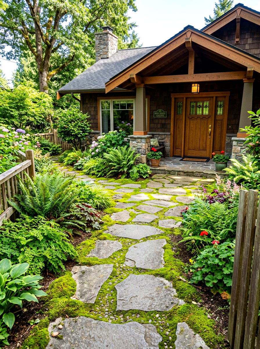 Stone Path Bungalow Entrance - 30 bungalow front yard ideas
