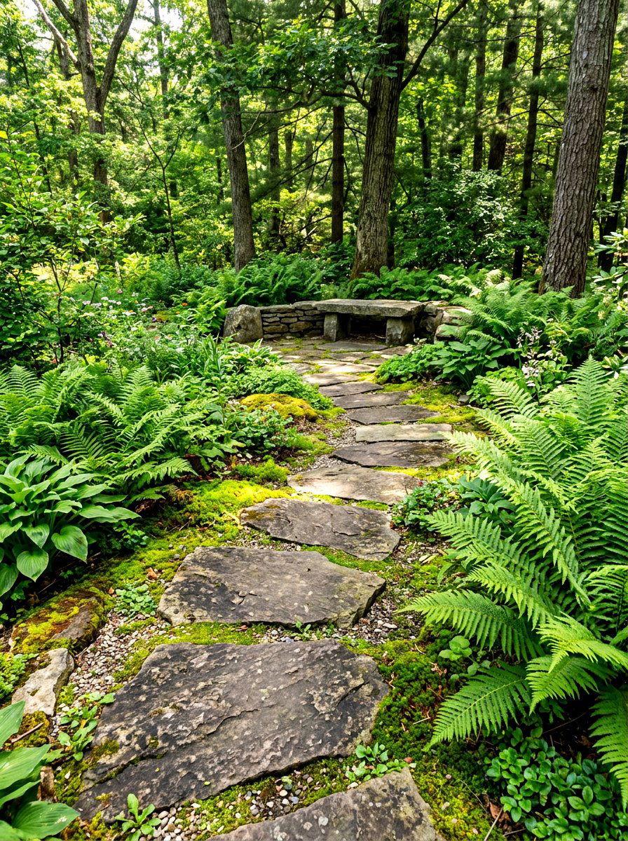 Stone Path Sanctuary - 30 outdoor meditation corner ideas