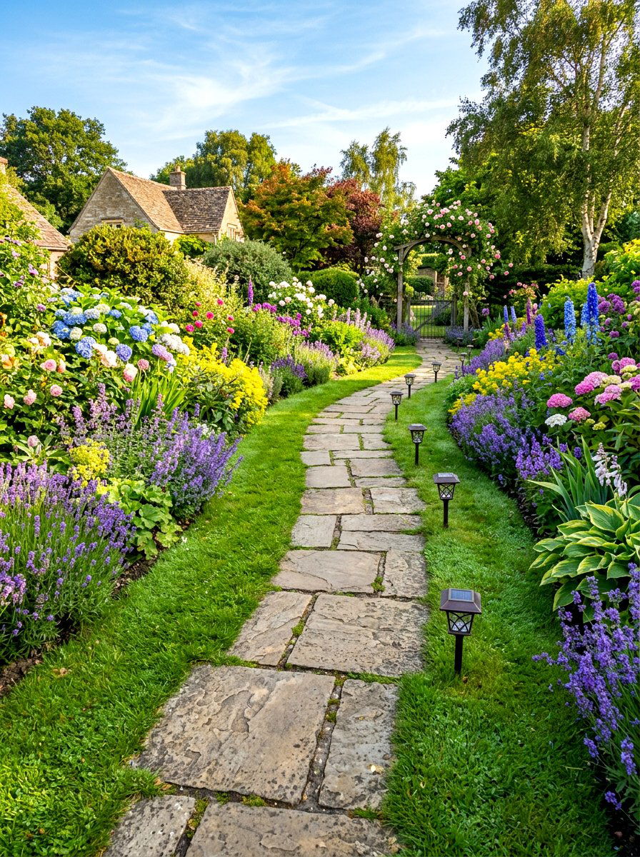 Stone Path - 30 family cookout backyard ideas