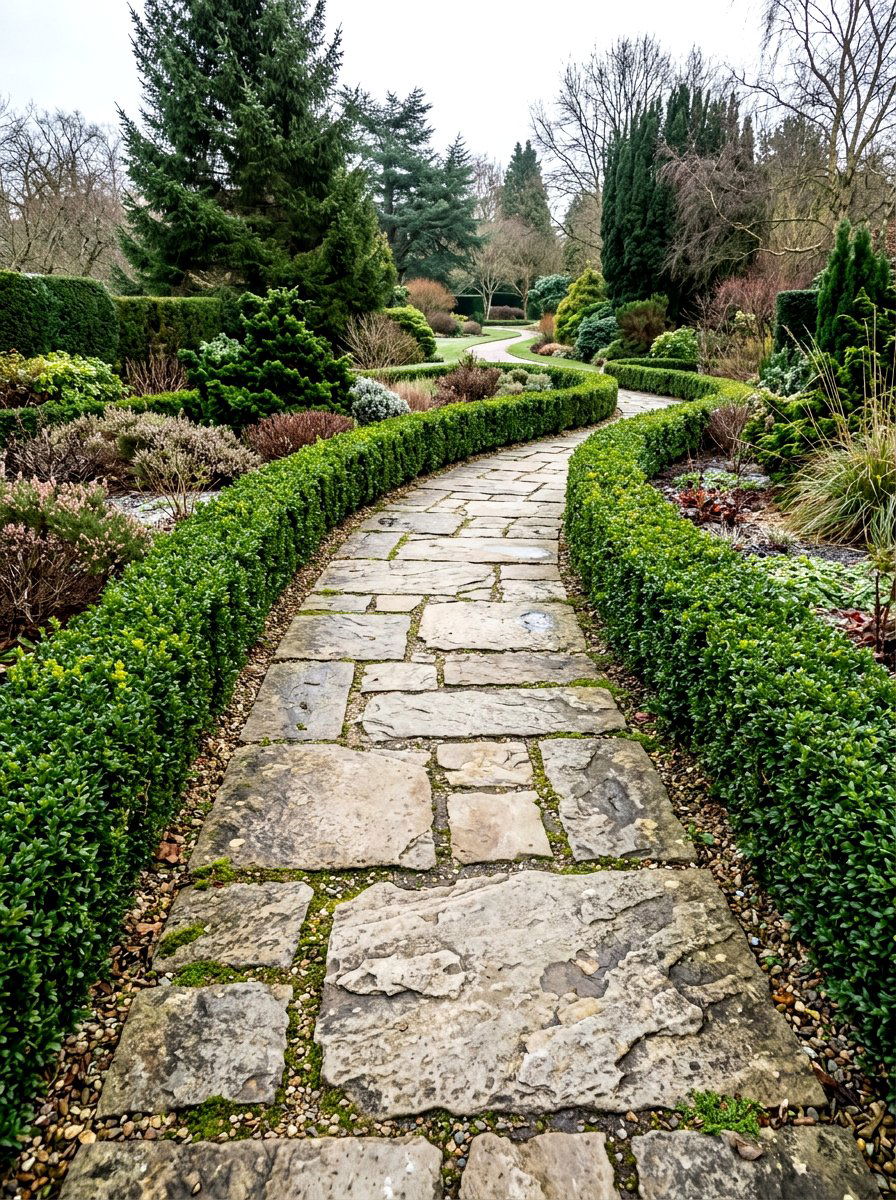 Stone Pathway Design - 30 winter garden ideas