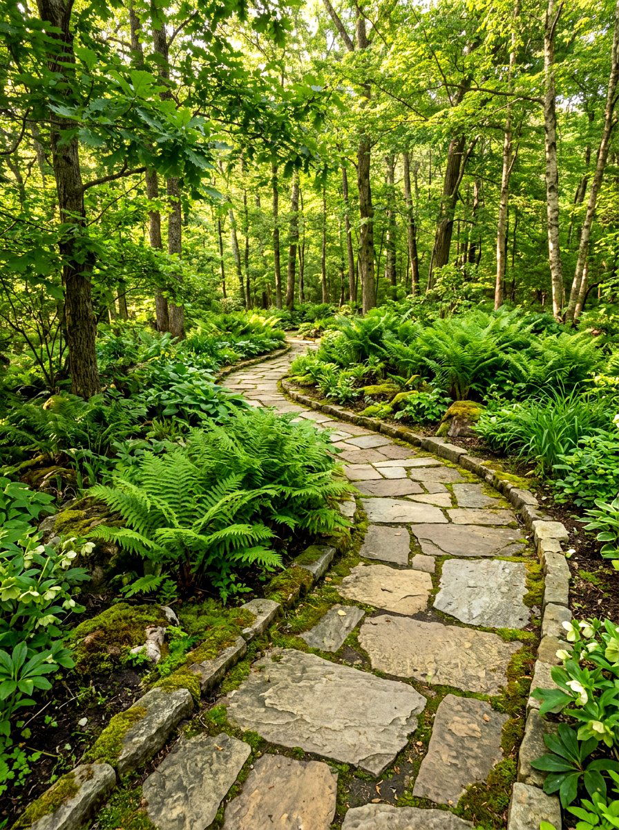 Stone Pathway Layout - 30 stargazing backyard ideas