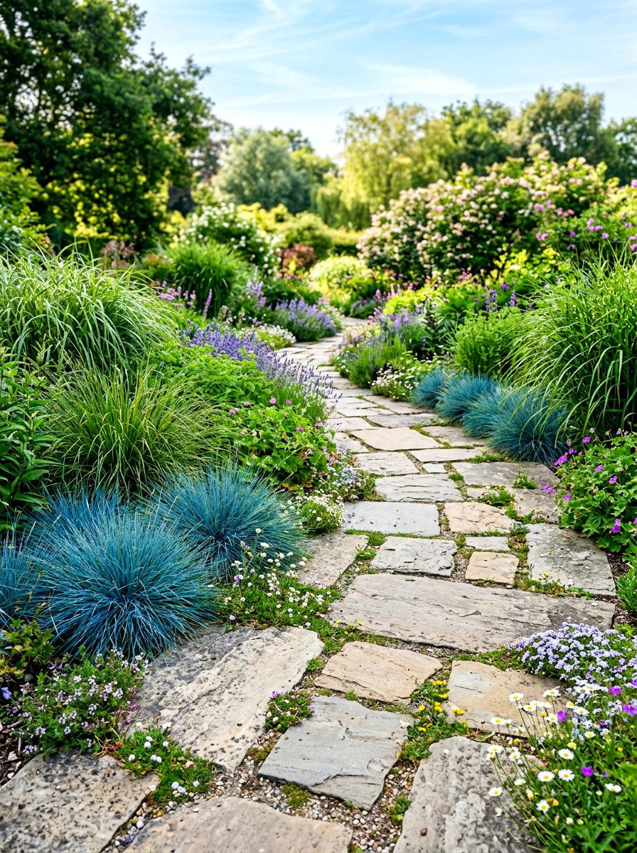 Stone Pathway - 30 meditation garden ideas