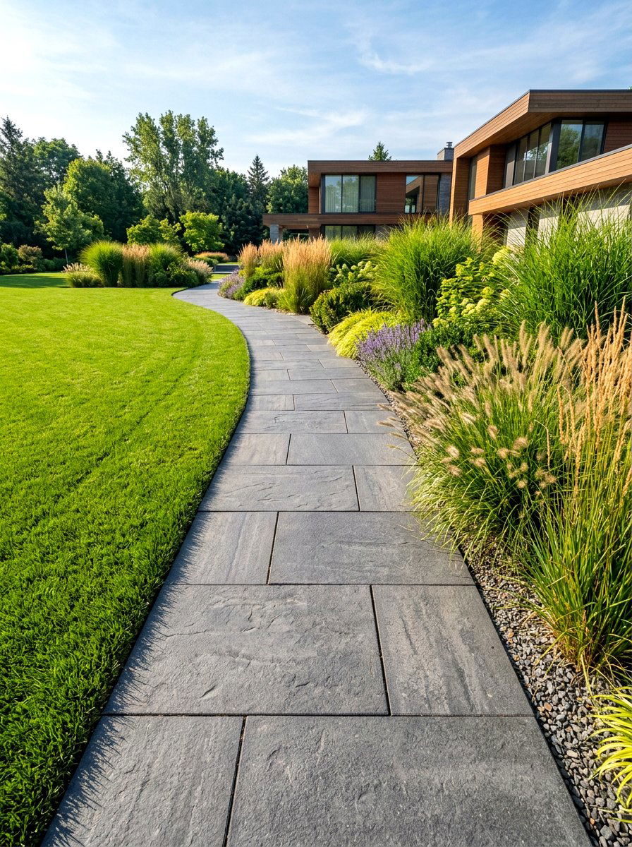 Stone Paver Border - 30 mow strip ideas