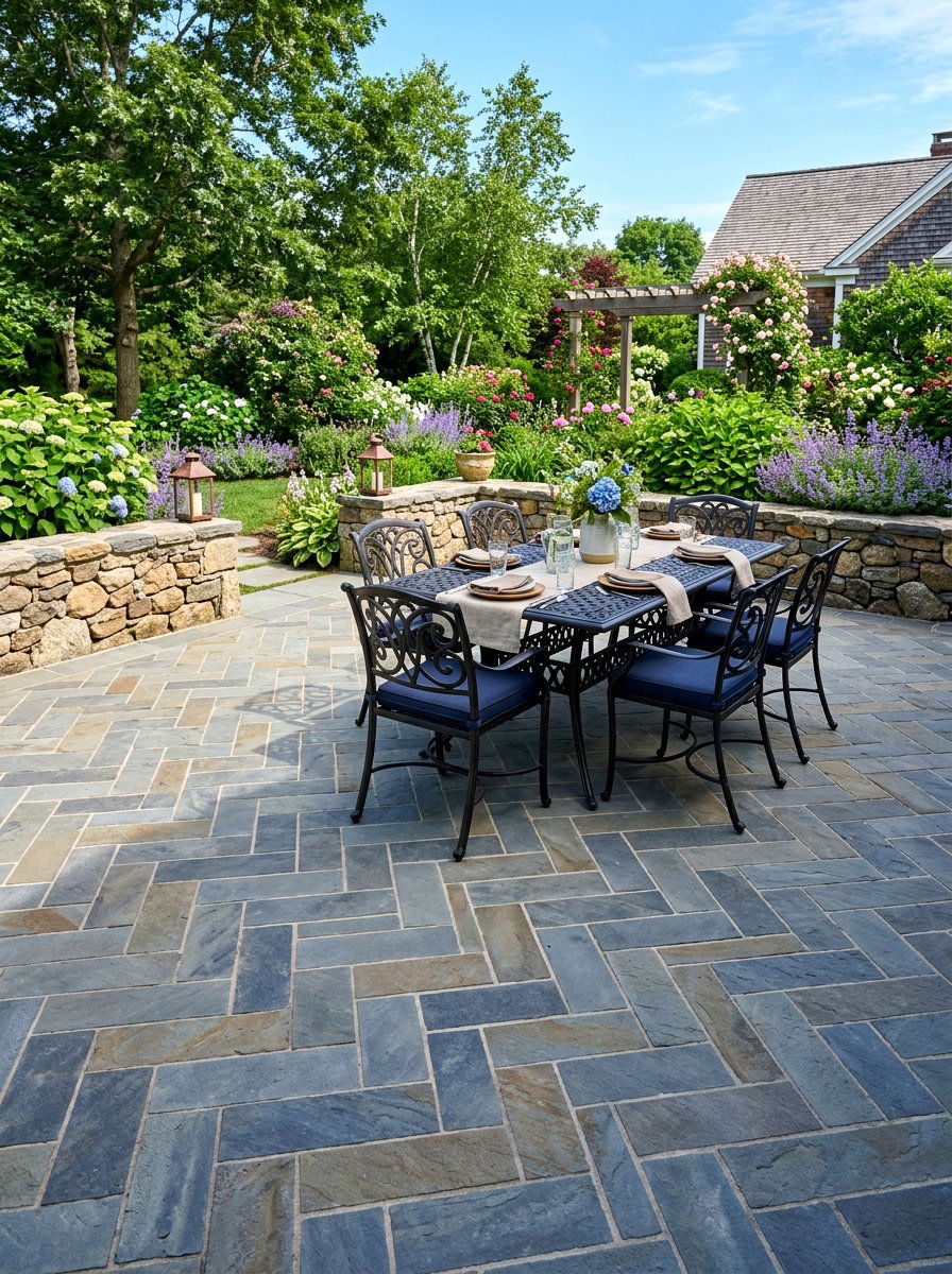 Stone Paver Patio Surface - 30 patio decorating ideas